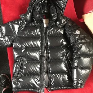 Black Moncler Maya Down Puffer Coat